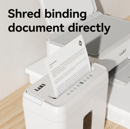 LAB001 Cross Cut Paper Shredder | P-4 Security | Pemotong Kertas A4