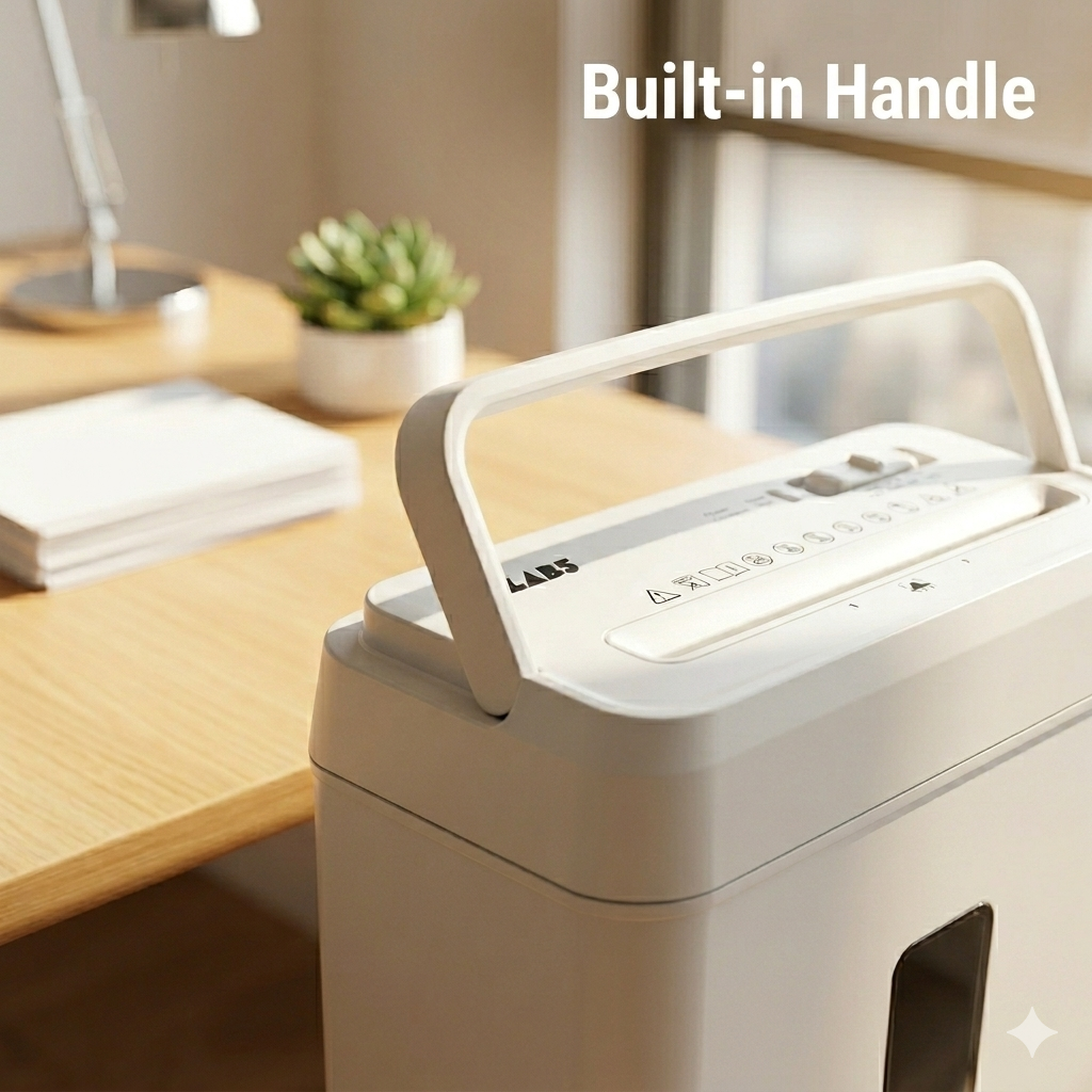 LAB001 Cross Cut Paper Shredder A4 Paper Cutter White