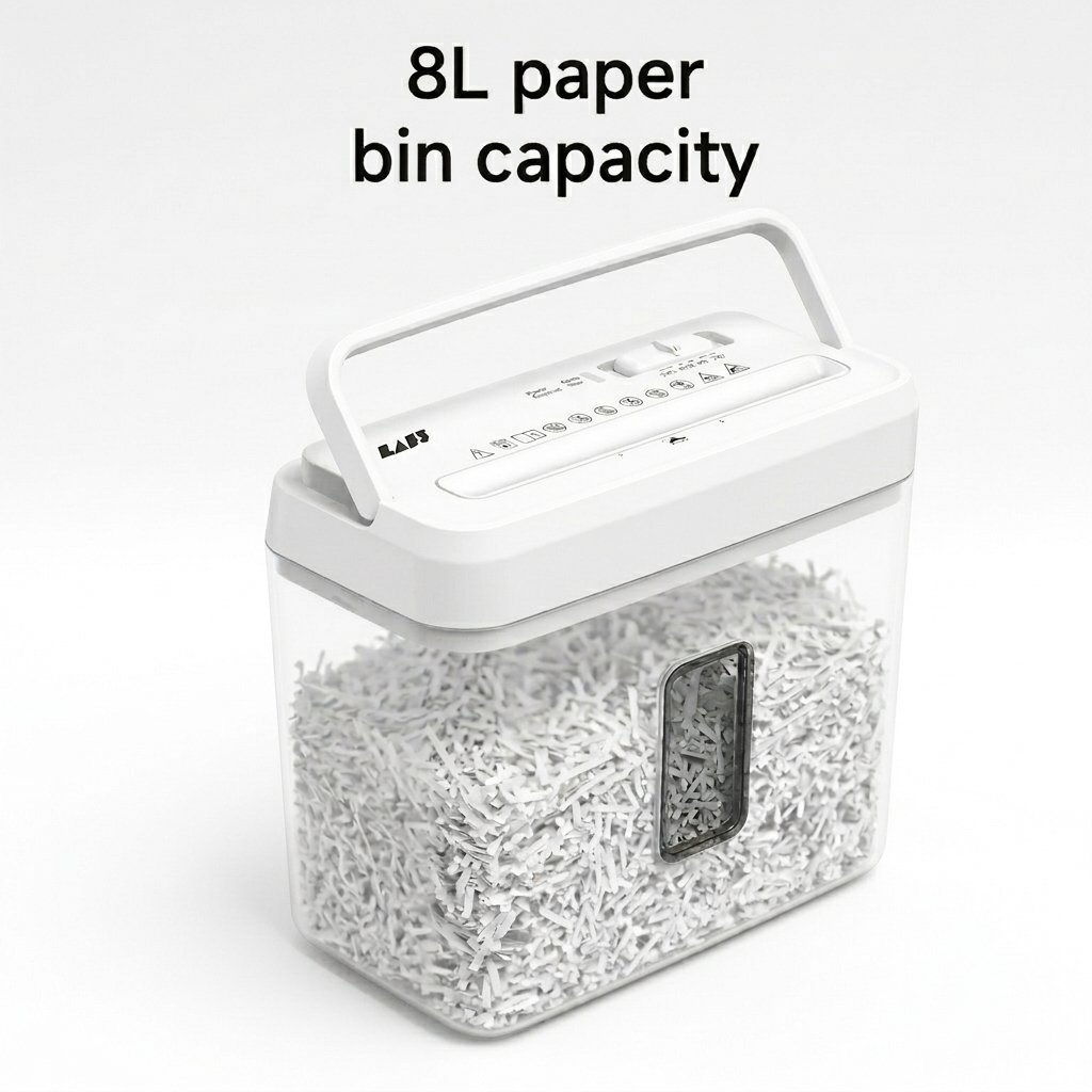 LAB001 Cross Cut Paper Shredder A4 Paper Cutter White