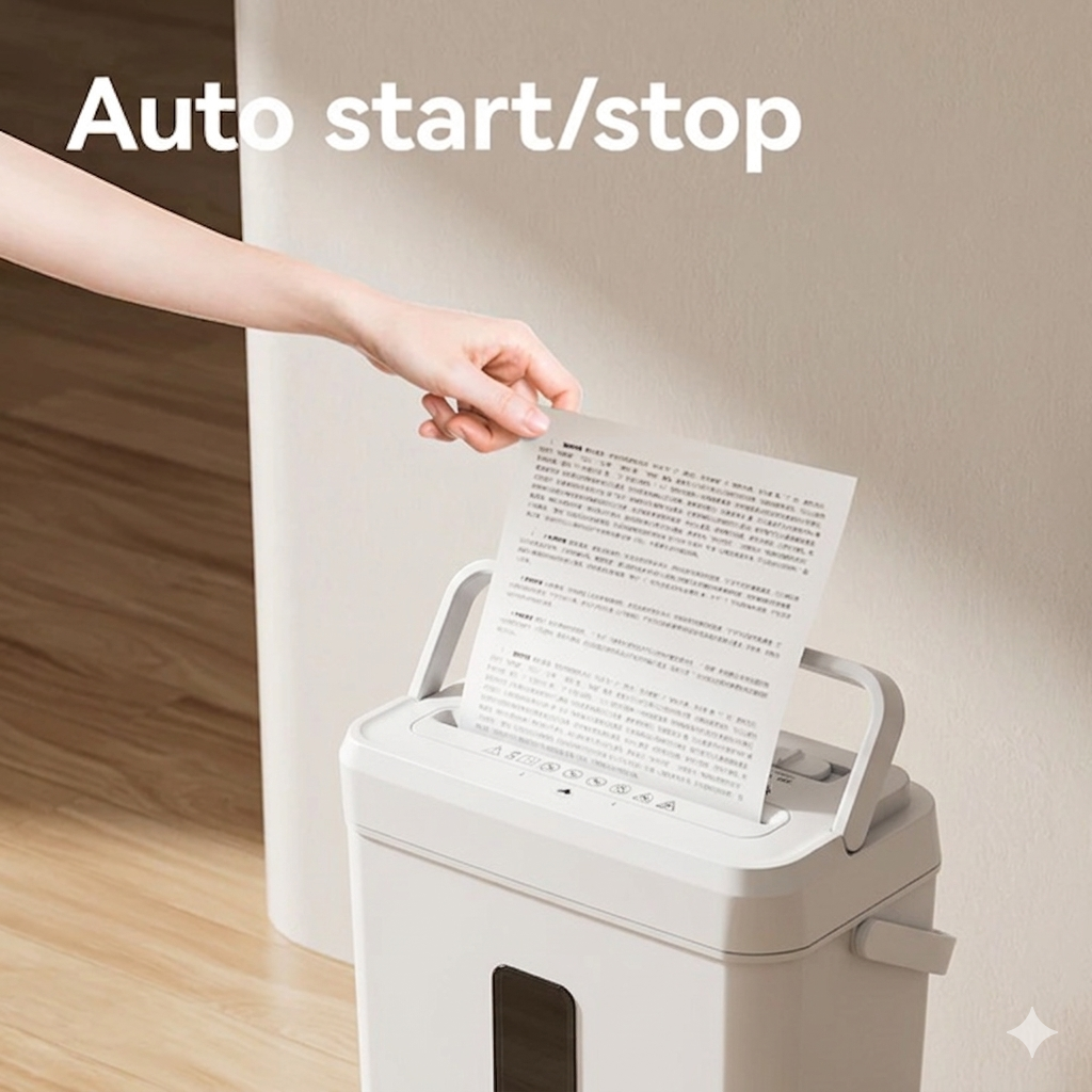 LAB001 Cross Cut Paper Shredder A4 Paper Cutter White