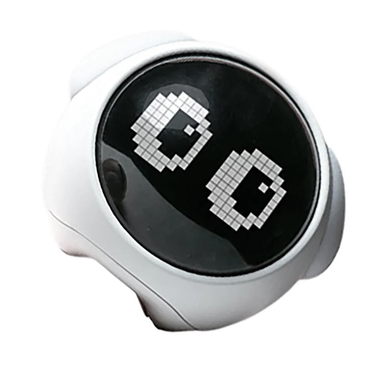 LAB001 Cloud Emoji Alarm Clock Cute Expression Voice Control Night Light Pixel Alarm Clock Child Bedside White