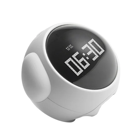 LAB001 Cloud Emoji Alarm Clock Cute Expression Voice Control Night Light Pixel Alarm Clock Child Bedside White
