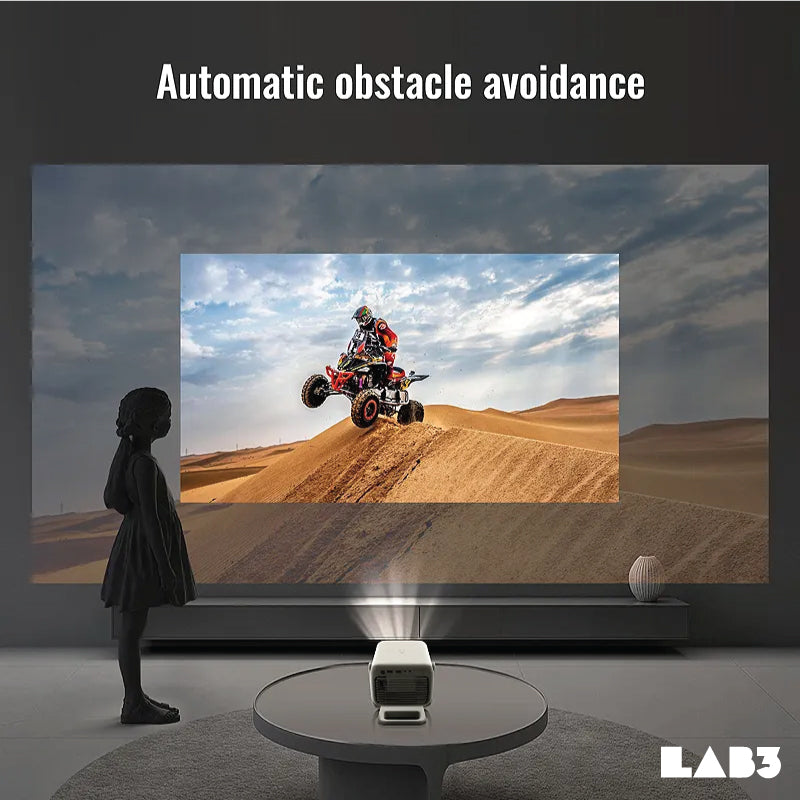 LAB001 Float Pro Projector 4K 4000 lumen Ray Short throw Smart Mini Android Screen Mirror Cinema Mini Projector Grey