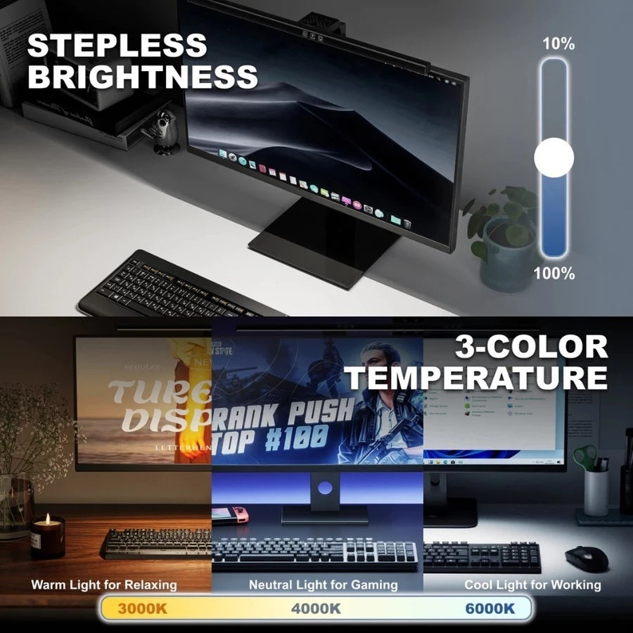 LAB001 Monitor Light Bar Desk Monitor Lamp Asymmetric Lighting Black