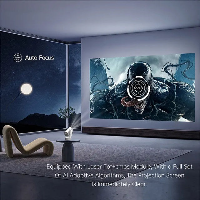 LAB001 OnTheGo Battery Powered Wireless Portable Android Smart 4K Projector Mini Projector